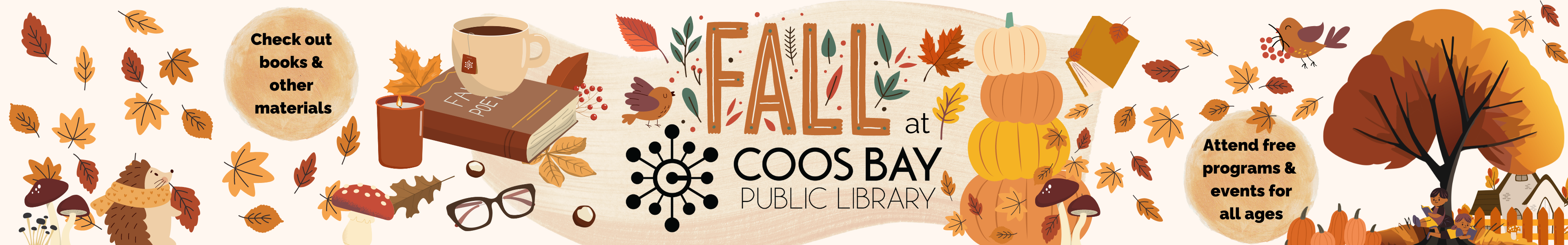 Fall at Coos Bay Public Library