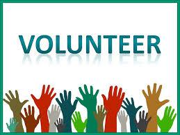 Hands reaching up toward word "Volunteer"