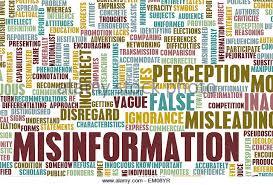 Misinformation word cloud