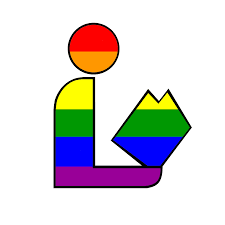 Library logo with rainbow colors